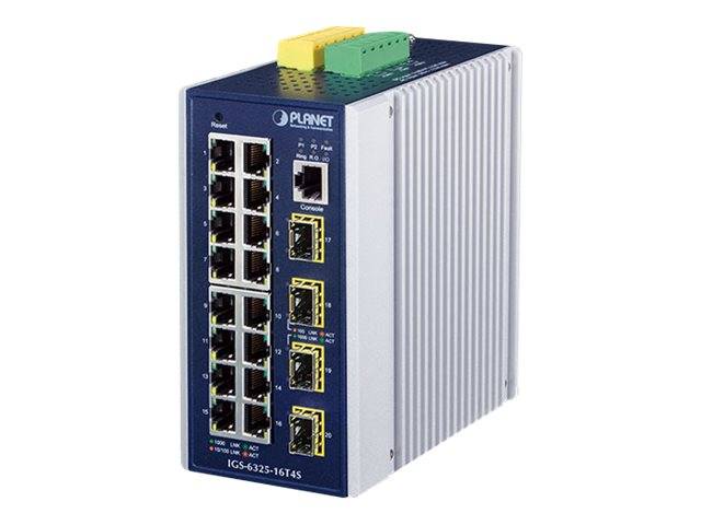 PLANET Industrieel L3+ 16-poorts 1000T + 4-poorts 1000X SFP-0