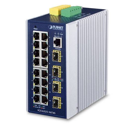 PLANET Industrieel L3+ 16-poorts 1000T + 4-poorts 1000X SFP-6