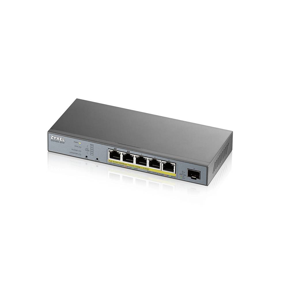 Zyxel GS1350-6HP 6 Poort incl. 1 jaar Nebula Pro-7