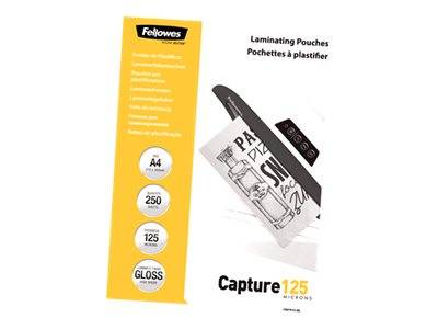 Fellowes lamineerfilm Capture A4 125micron glanzend 250P-4