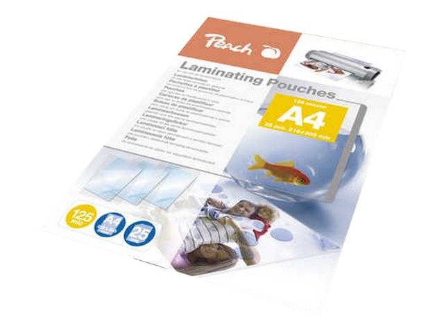 Peach lamineerhoezen A4 125mic glanzend PPR525-02 25PK-0