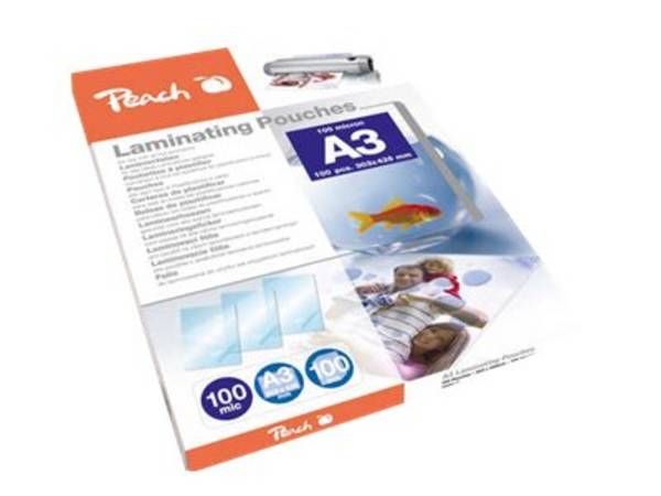 Peach lamineerhoezen A3 100mic glanzend PP500-01 100PK
