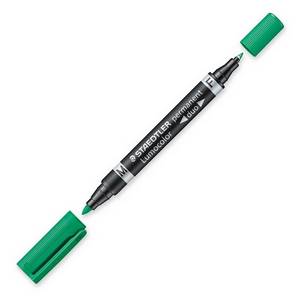 STAEDTLER bi-tip marker Lumocolor permanent groen 10 stuks-4