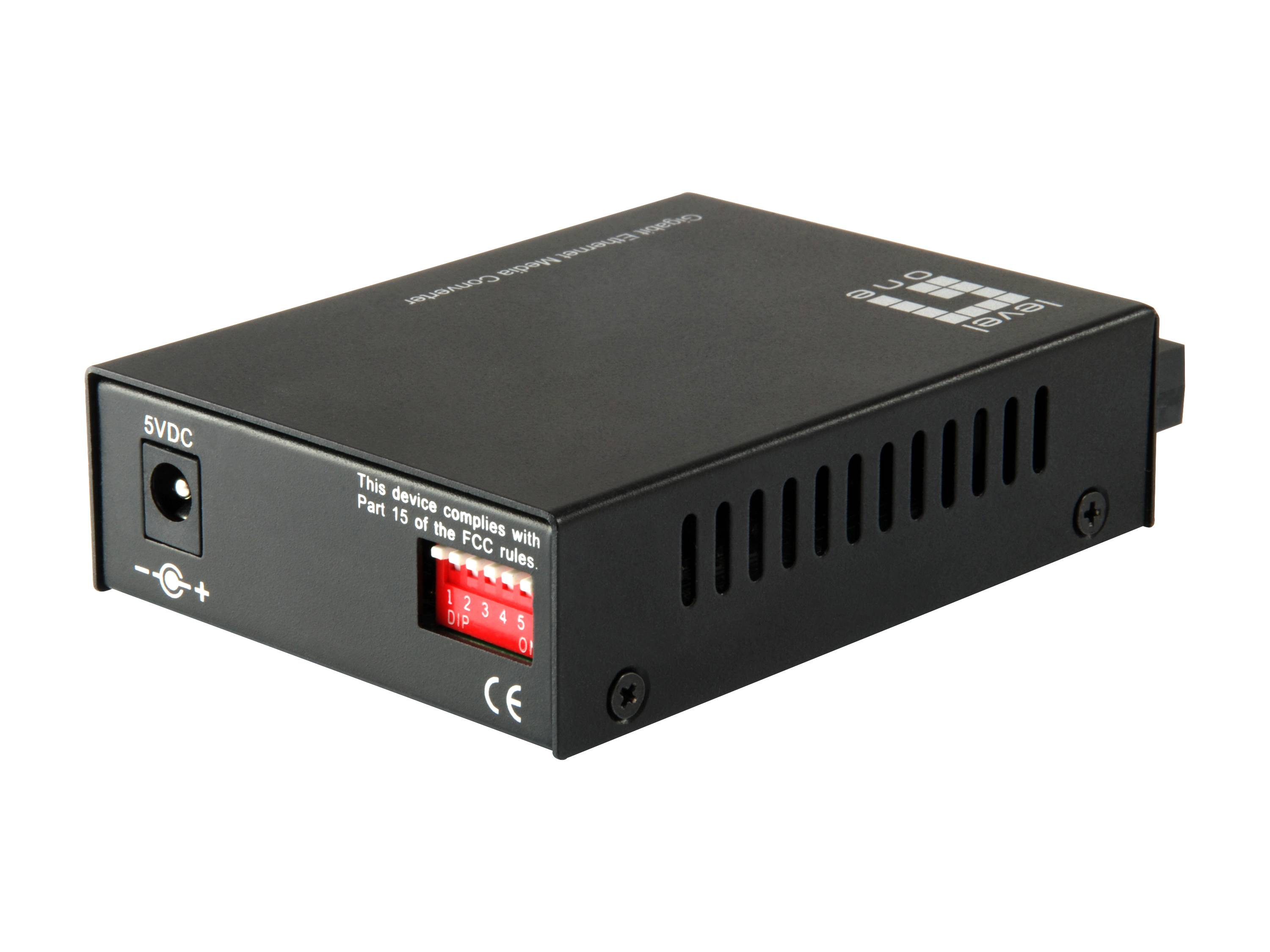 LevelOne GVT-2002 - Medienkonverter - GigE - 10Base-T, 1000Base-SX, 100Base-TX, 1000Base-T - RJ-45 / SC multi-mode - bi-6