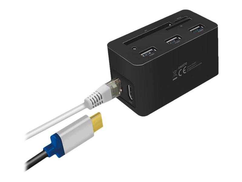 LogiLink dockingstation USB 3.2 (G1) HDMI, 10-poorts, PD4, zwart.-2
