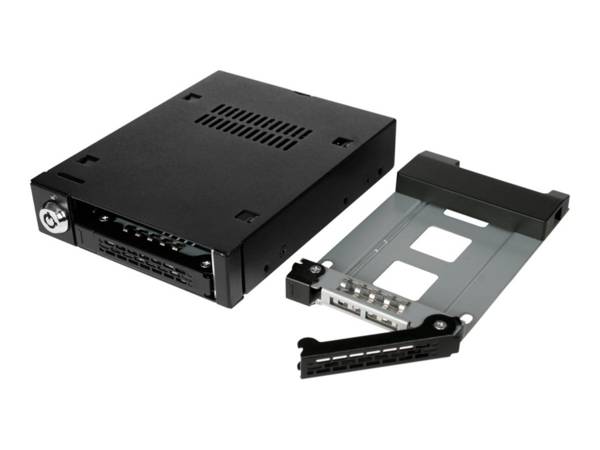 Backplane IcyDock 2x6,3cm SATAI-III in 1x3,5" HDD/SSD zwart
