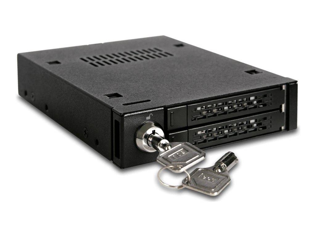 Backplane IcyDock 2x6,3cm SATAI-III in 1x3,5" HDD/SSD zwart-4