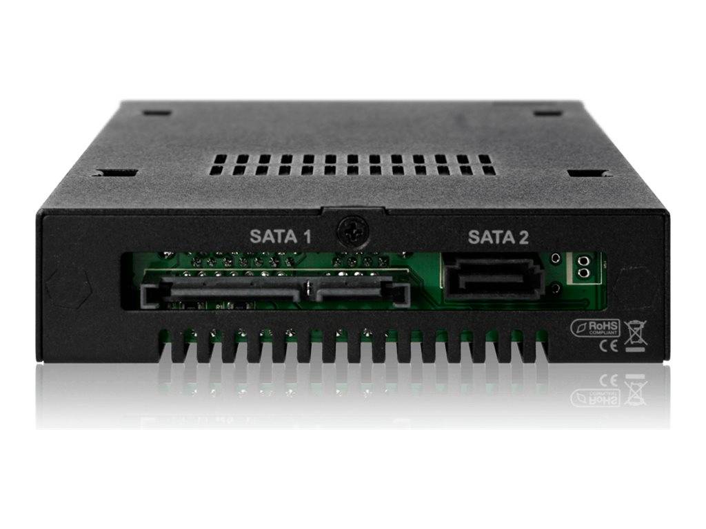 Backplane IcyDock 2x6,3cm SATAI-III in 1x3,5" HDD/SSD zwart-7