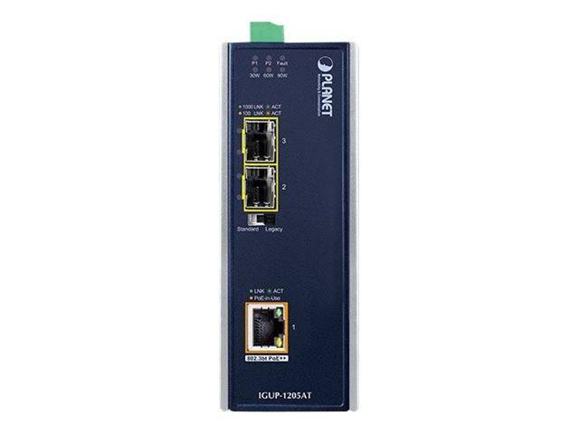PLANET Industriële Media Converter IGUP-1205AT PoE++-4