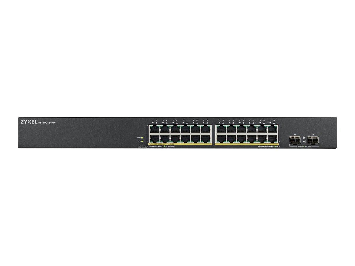 ZYXEL GS1900 GS1900-24HPv2 26 Poorten Beheer mogelijk Ethernetswitch - Gigabit Ethernet - 100/1000Base-T, 1000Base-X - 2-4