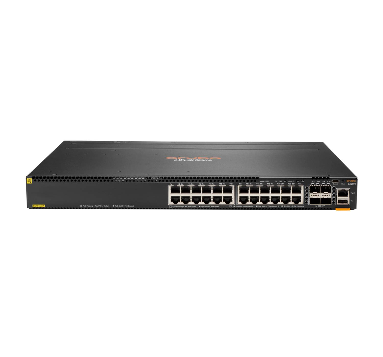 HPE ARUBA SWITCH 6300M 24P 1GbE CLASS 4 PoE + 4x SFP56 L3 MANAGED-5