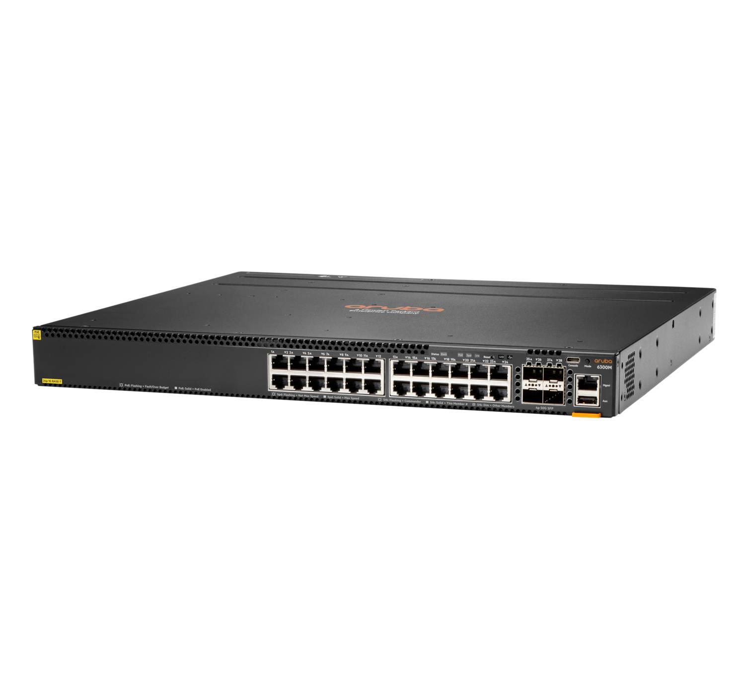 HPE ARUBA SWITCH 6300M 24P 1GbE CLASS 4 PoE + 4x SFP56 L3 MANAGED-6