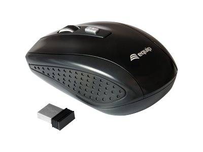 Equip Optische Muis draadloos USB Travel 4 knoppen R+L zwart-0