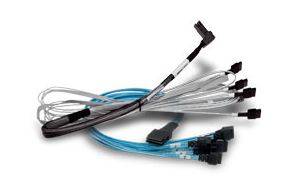 Broadcom-kabel 1x8 SFF-8654 naar 2x4 SFF-8643 Mini-SAS HD 1m-2