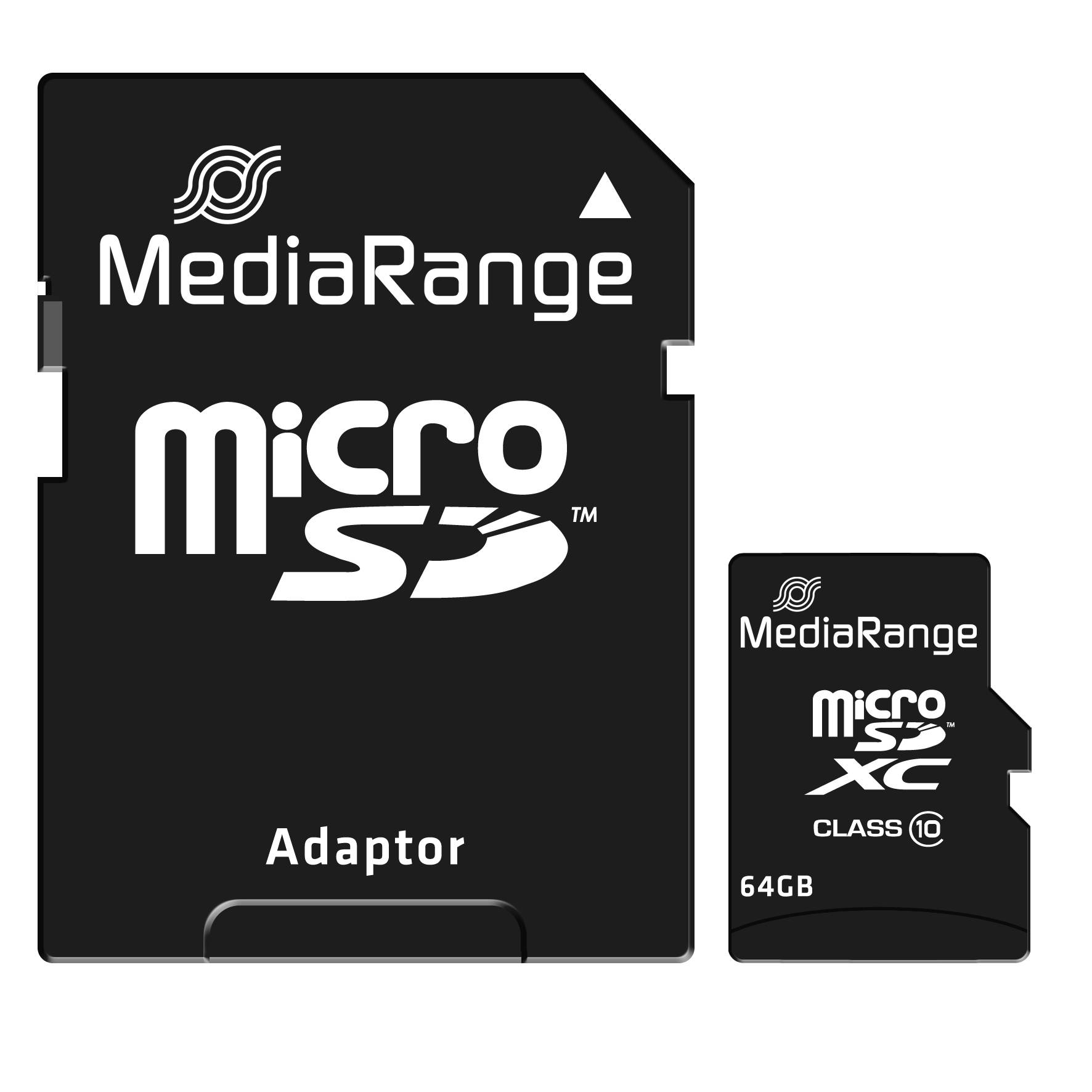 MediaRange SD MicroSD-kaart 64GB SD CL.10 incl. adapter-7