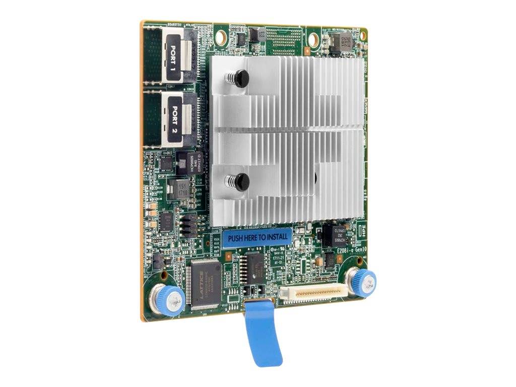 Hewlett Packard Enterprise 12 Gb/s SAS, 8 SAS-lanes verdeeld over 2x4 interne Mini-SAS-poorten, RAID 0, 1, 5, 10-0