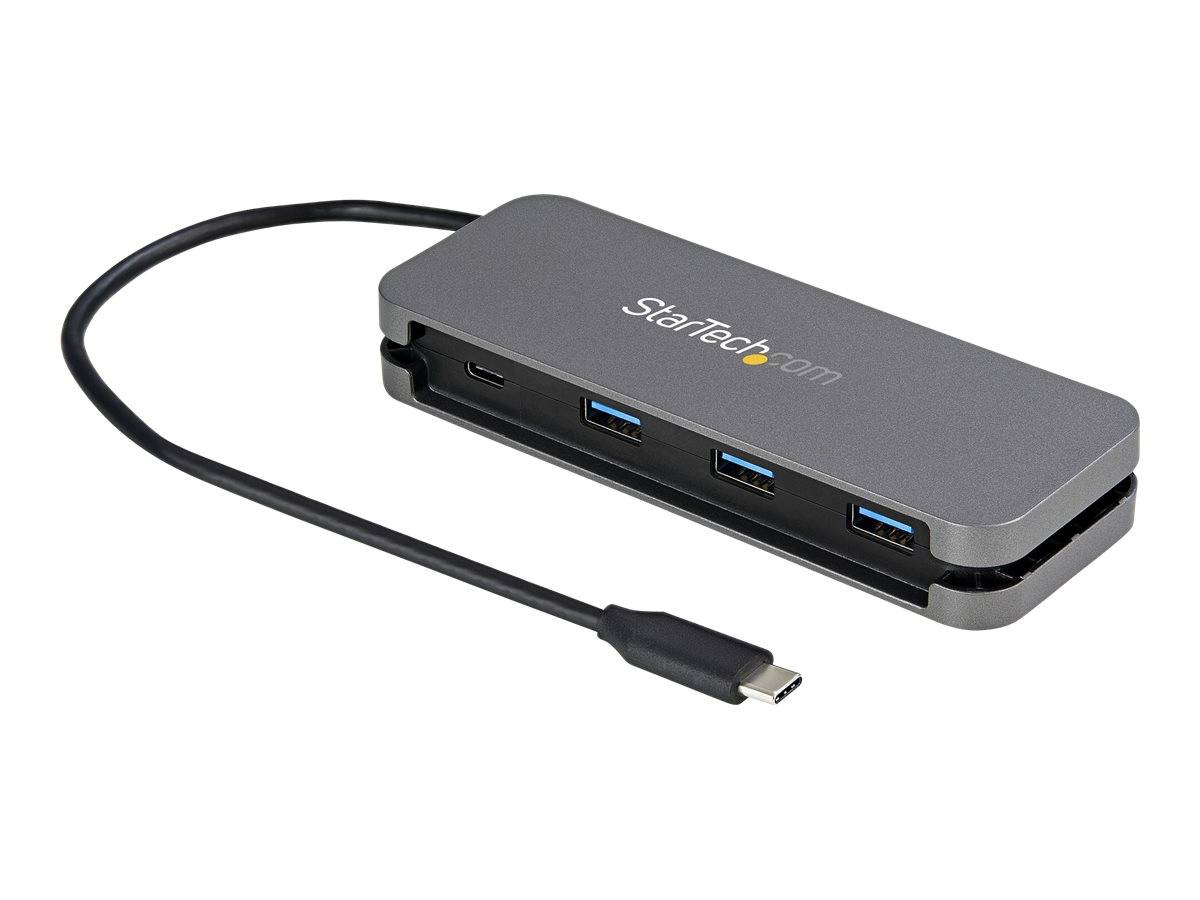 4 Port USB-C Hub - 3x USB-A/1x USB-C - 5Gbps USB 3.0 Type-C Hub (3.2/3.1 Gen 1) - Mini USB-C Adapter Hub - 28.5cm Kabel-0