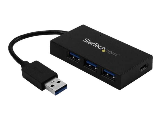 4 Port USB 3.0 Hub - USB Type-A met 1x USB-C & 3x USB-A SuperSpeed 5Gbps, USB Busvoeding, Draagbare Laptop USB 3.1 Gen 1-0
