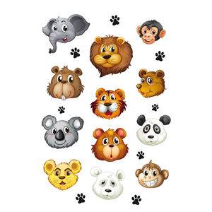 HERMA Stickers MAGIC Dierengezichten Steen-3