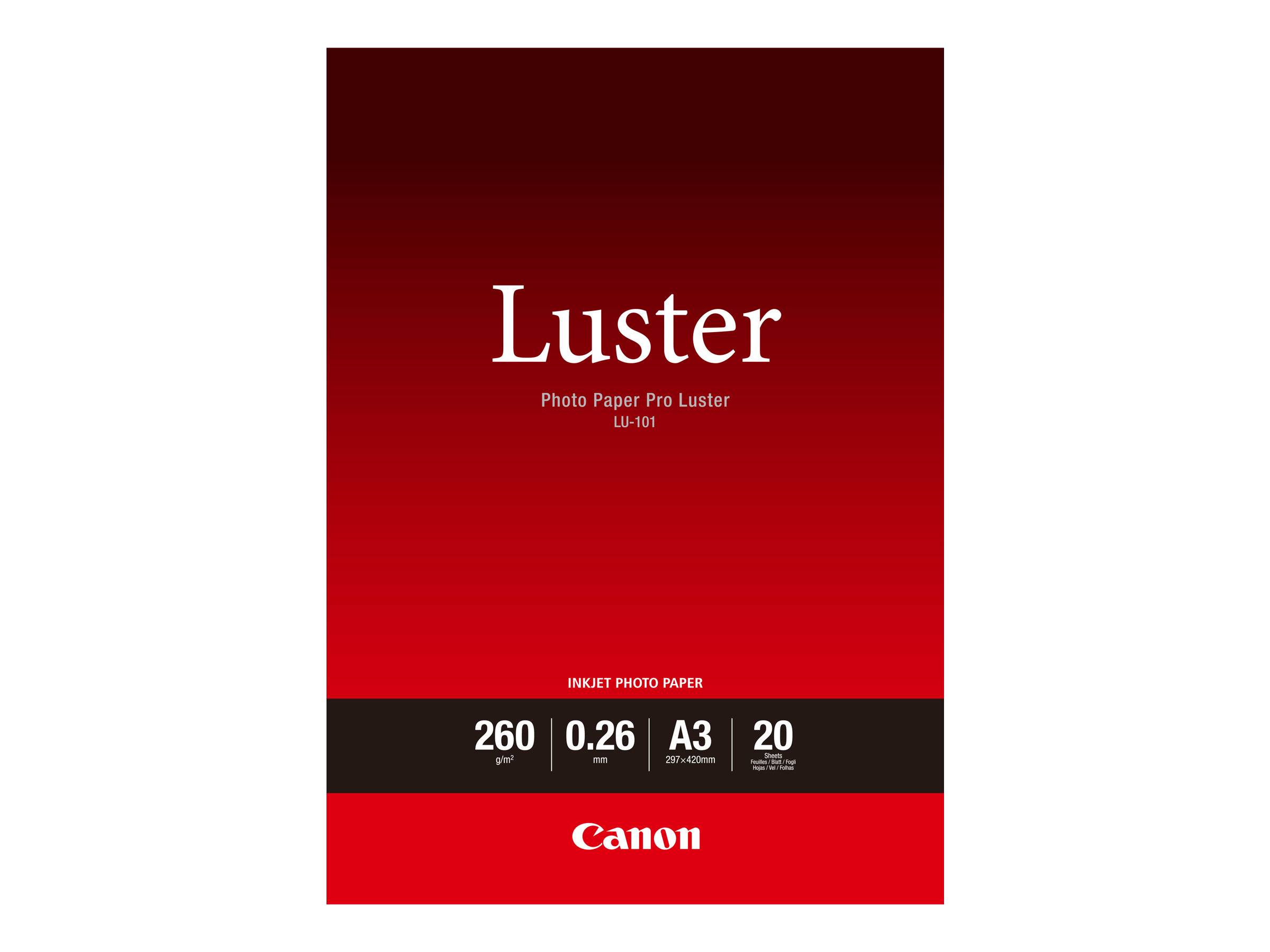 Canon LU-101 A 3 Fotopapier Pro Lustre 260 g, 20 vel-0