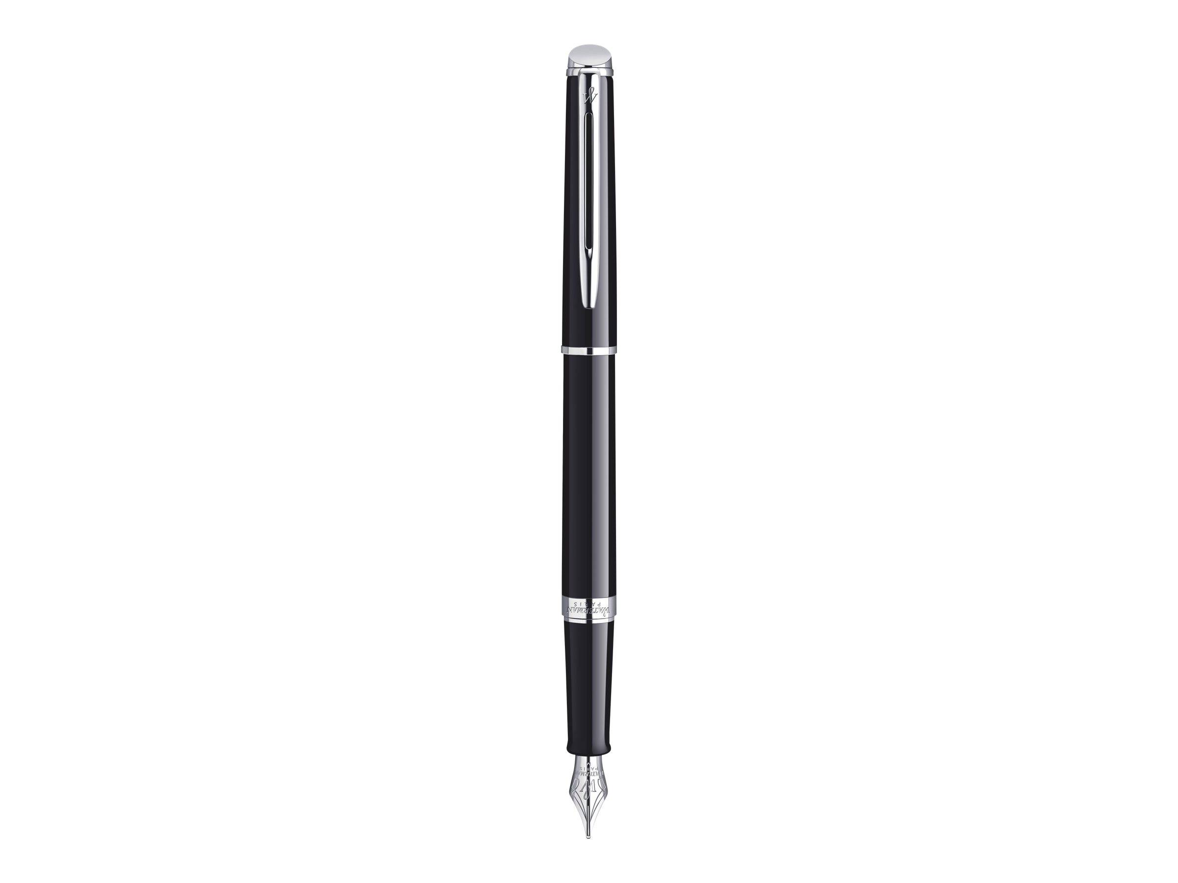 WATERMAN Vulpen Halfrond Lak Zwart M Blauw Geschenkdoos-0