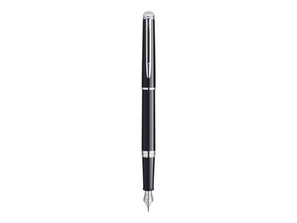 WATERMAN Vulpen Halfrond Lak Zwart M Blauw Geschenkdoos