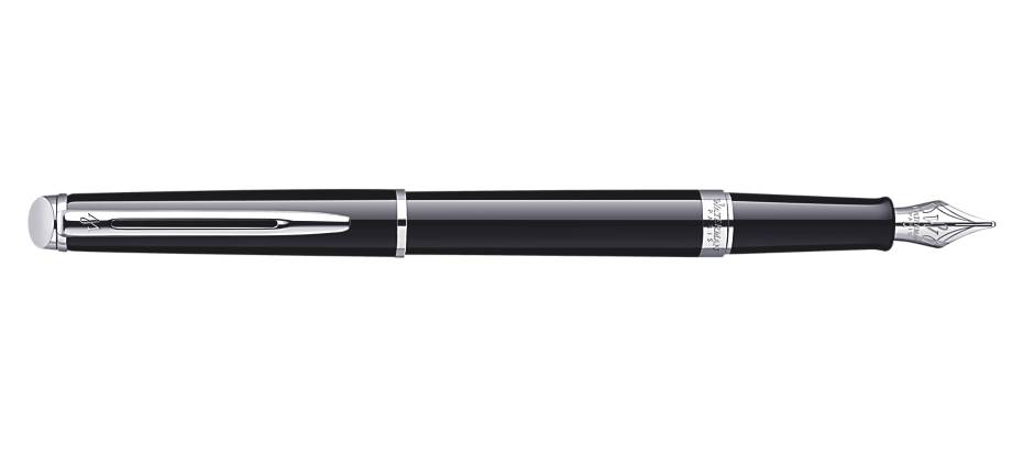 WATERMAN Vulpen Halfrond Lak Zwart M Blauw Geschenkdoos-4
