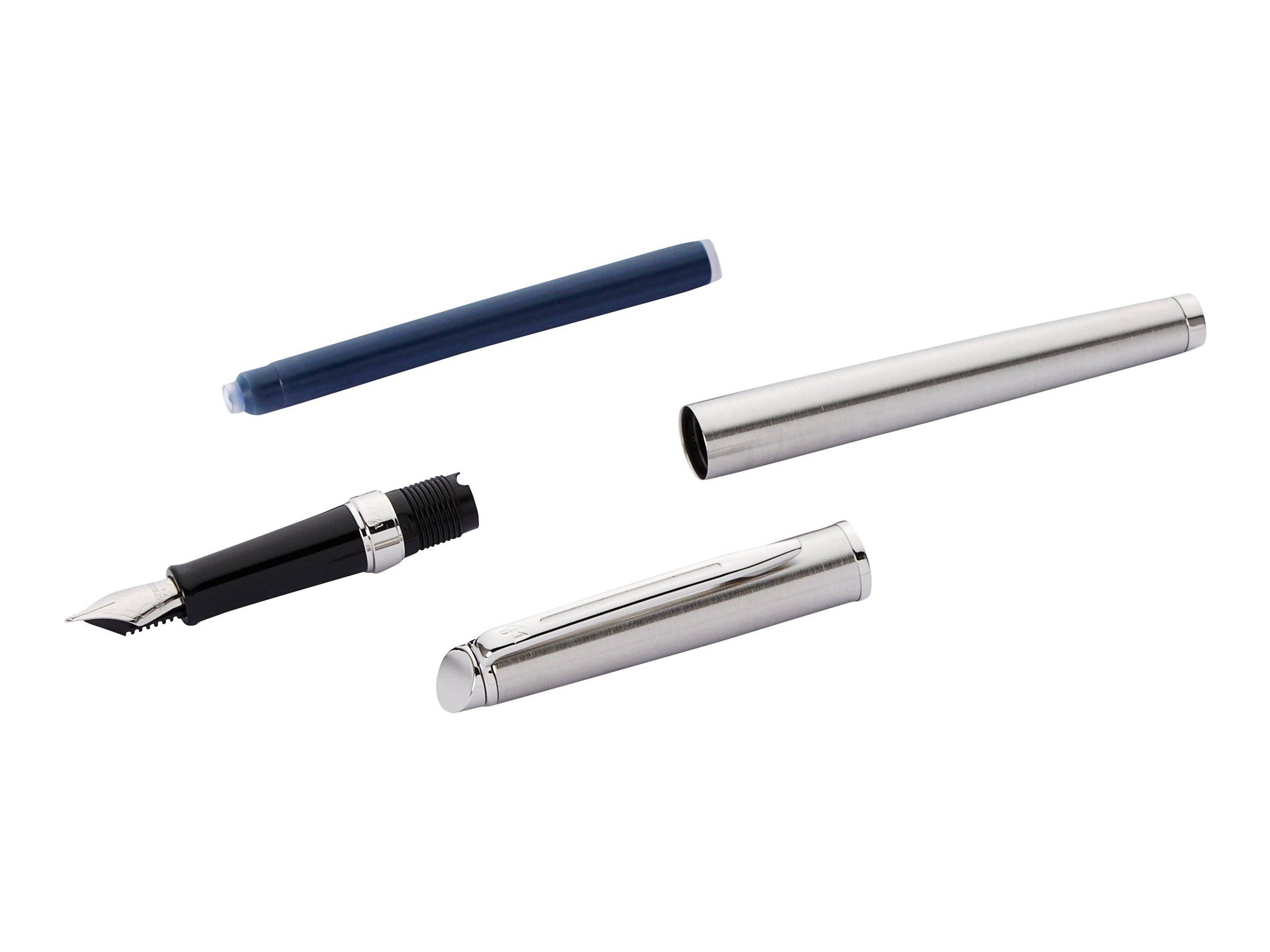 WATERMAN vulpen Hemisphere roestvrij staal CC F blauwe geschenkdoos-1