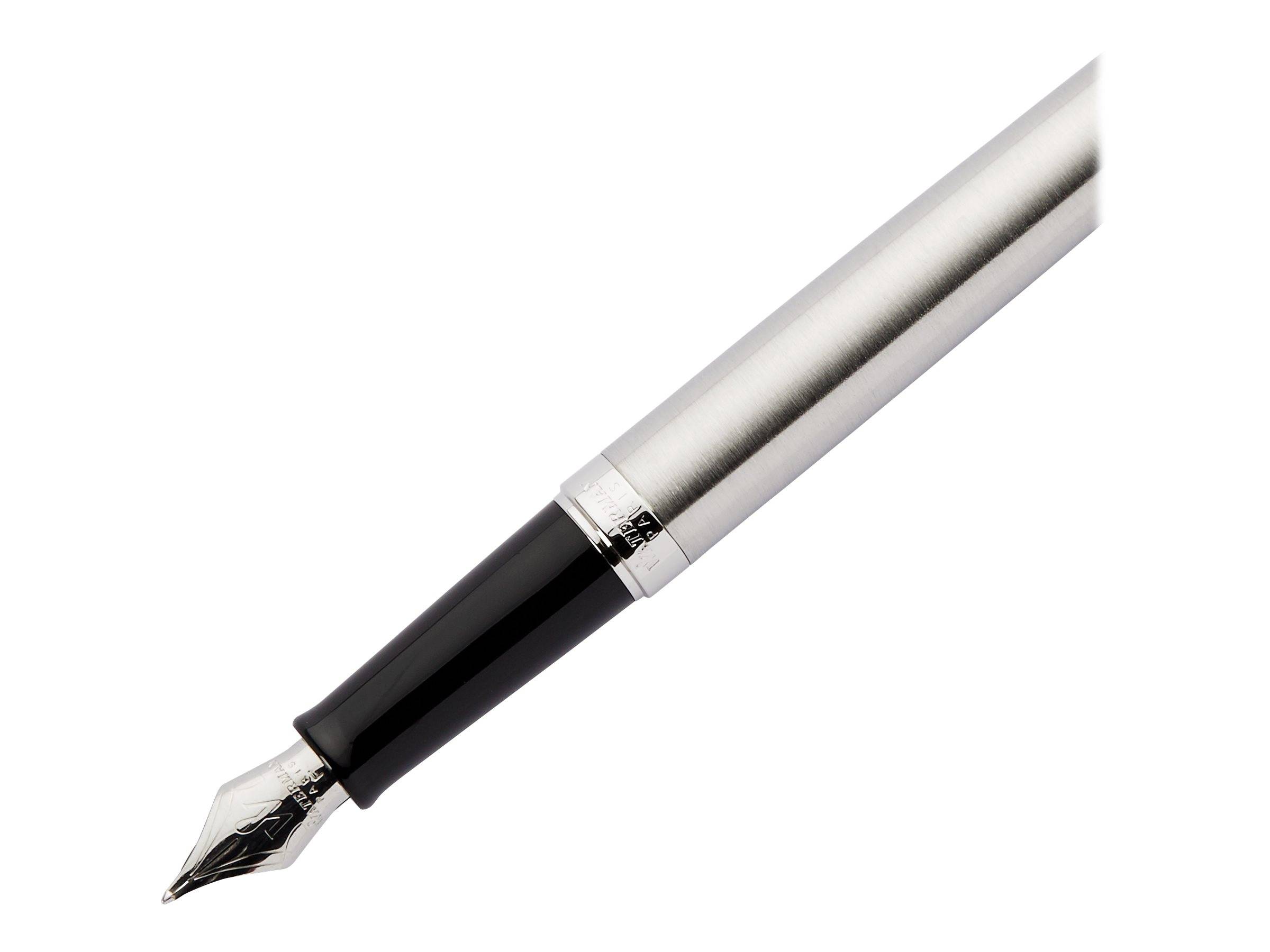 WATERMAN vulpen Hemisphere roestvrij staal CC F blauwe geschenkdoos-2