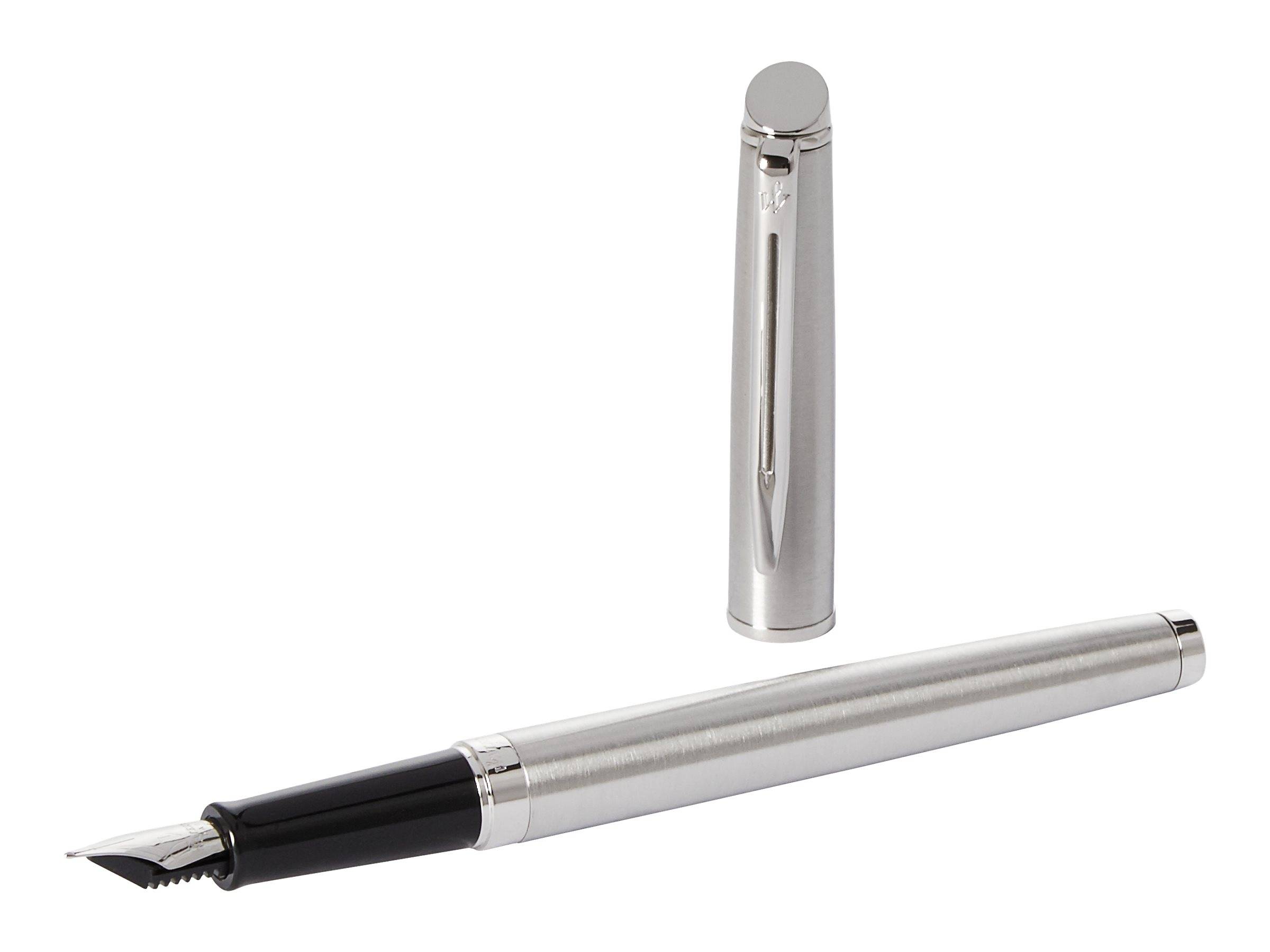WATERMAN vulpen Hemisphere roestvrij staal CC F blauwe geschenkdoos-3