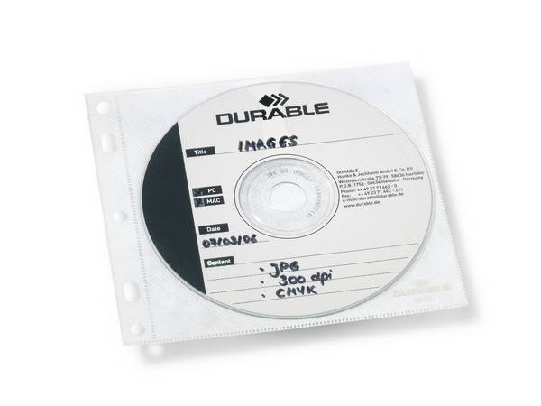 Duurzame cd/dvd-hoesjeshouder voor 1 of 2 cd's/dvd's, verpakking van 10 stuks-6