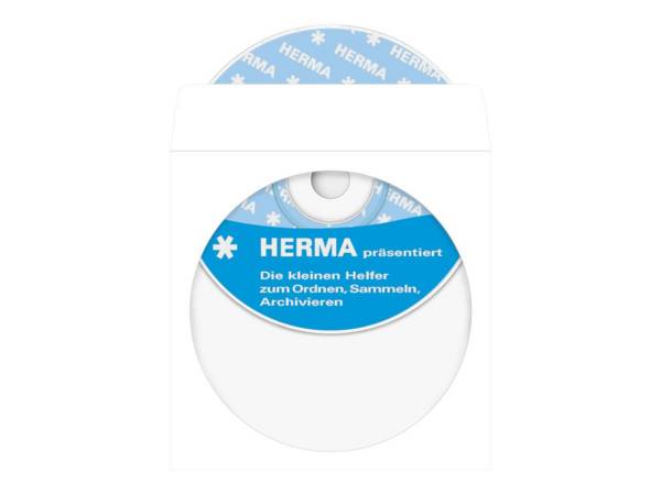 HERMA Papieren cd-hoezen wit met kleefoppervlak 100 stuks.