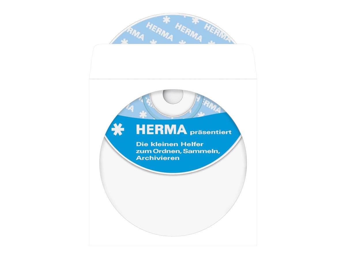 HERMA Papieren cd-hoezen wit met kleefoppervlak 100 stuks.-0