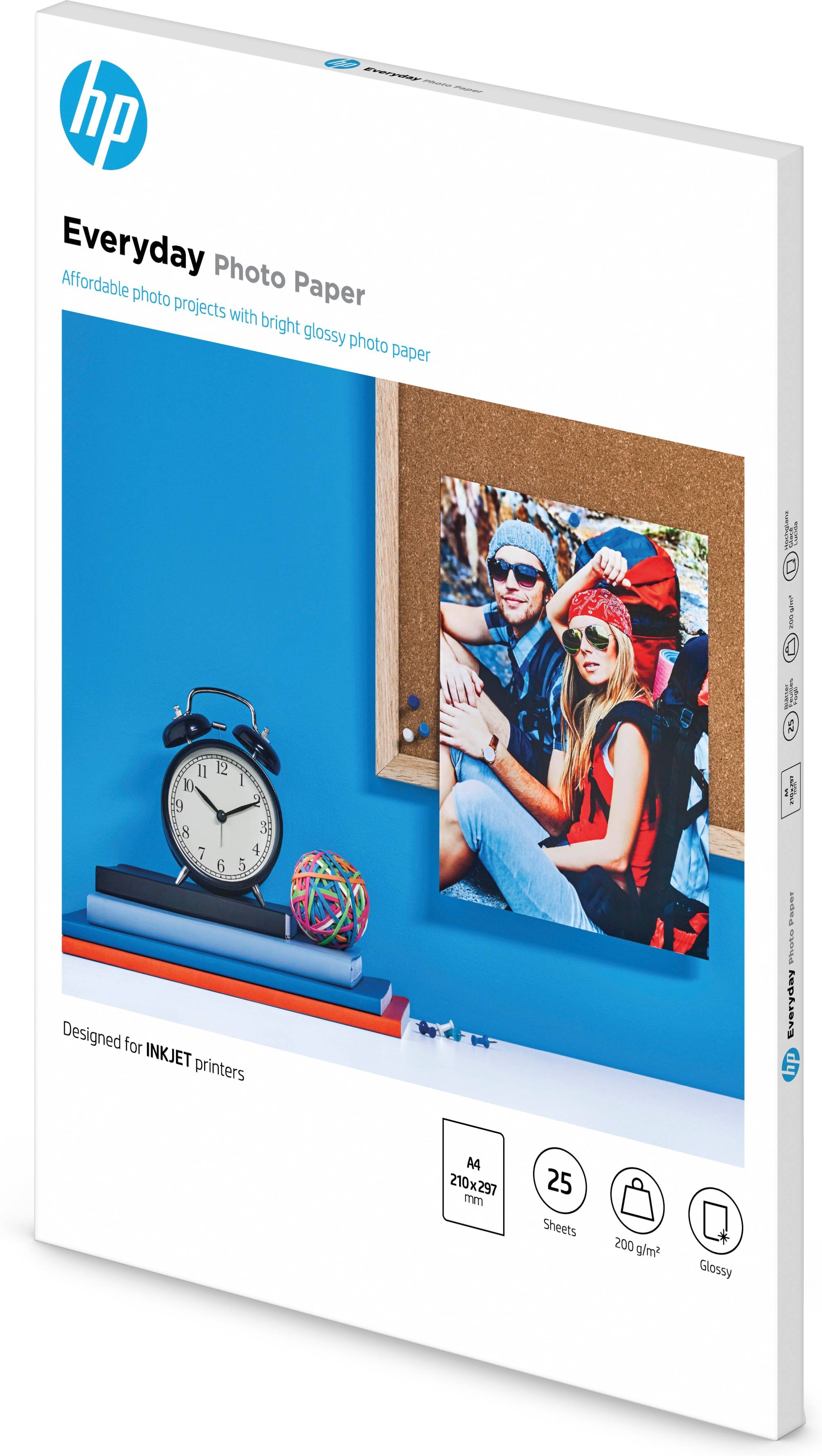 HP Fotopapier, Glans A 4 200 g, 25 Vel Q 5451 A-5