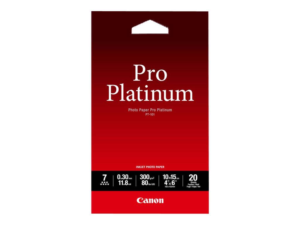 Canon PT-101 10x15 cm, 20 vel Fotopapier Pro Platina 300 g-0
