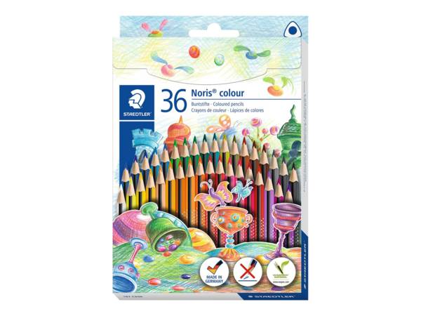 STAEDTLER Noris Club driehoekige kleurpotlodenset van 36 stuks