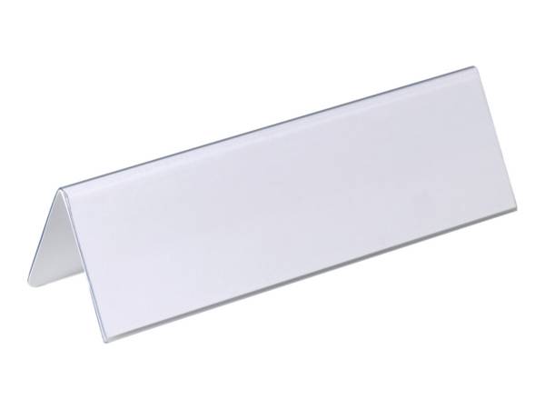 Duurzame tafelnaamplaatjes 61/122x210mm transparant 25 stuks