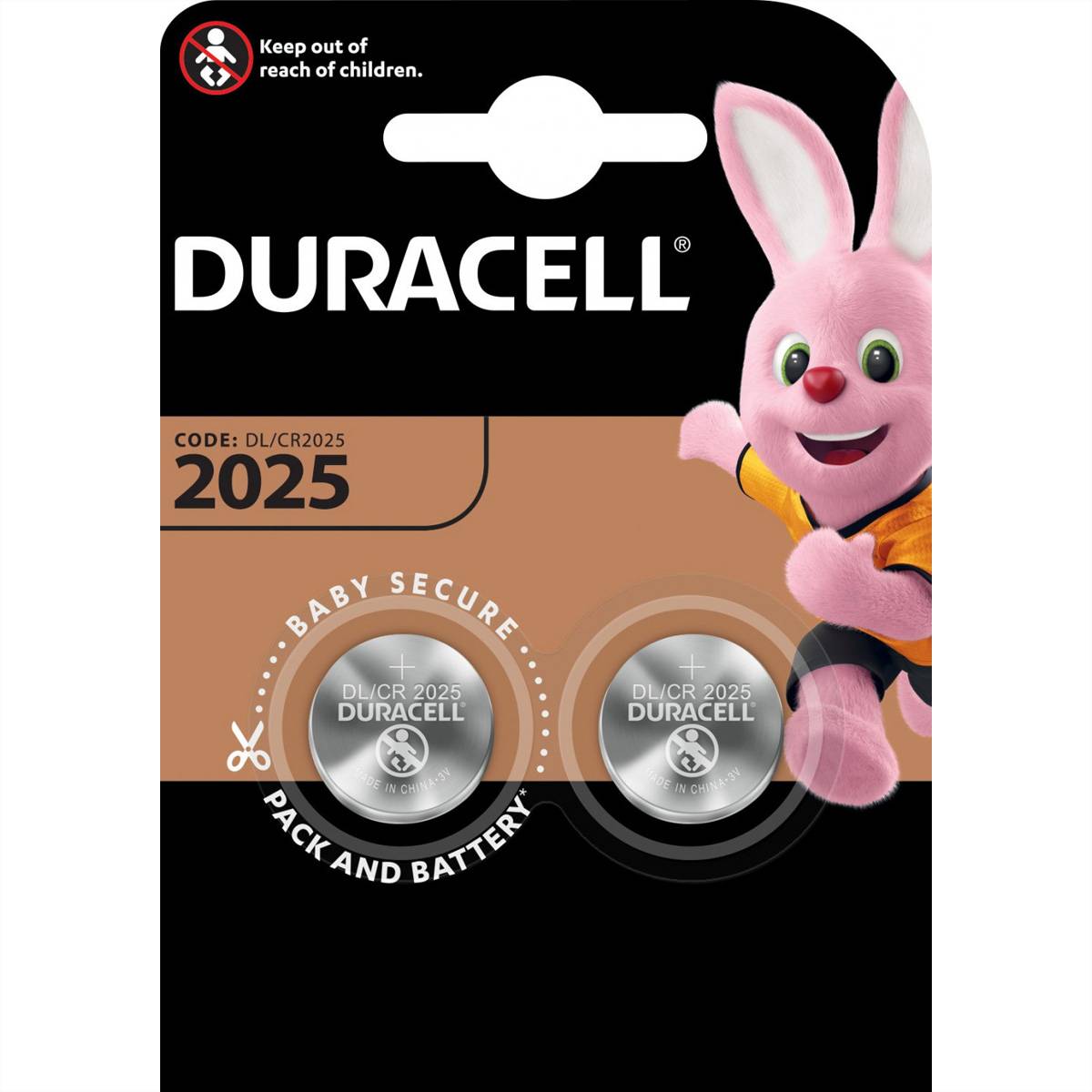 Duracell DL2025, CR2025 2-pack blister 3 volt lithiumbatterij-2