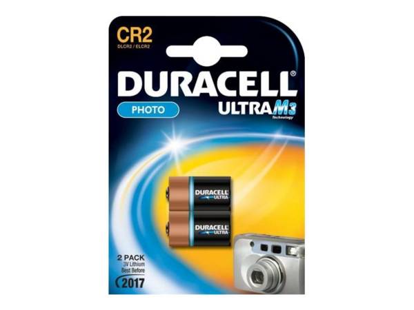 Duracell CR2 Ultra Lithium 3Vmax. 850 mAh in een blister van 2, CR15H270