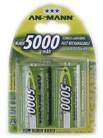 1x2 Ansmann maxE NiMH Accu Mono D 5000mAh - -5030922-3