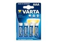Varta de nieuwe High Energy Longlife Micro / AAA 4903 4-delige blisterkaart, afmetingen 44,5x10,5 mm-2