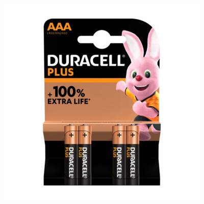 Duracell Plus alkaline AAA MN2400 blister 4-0