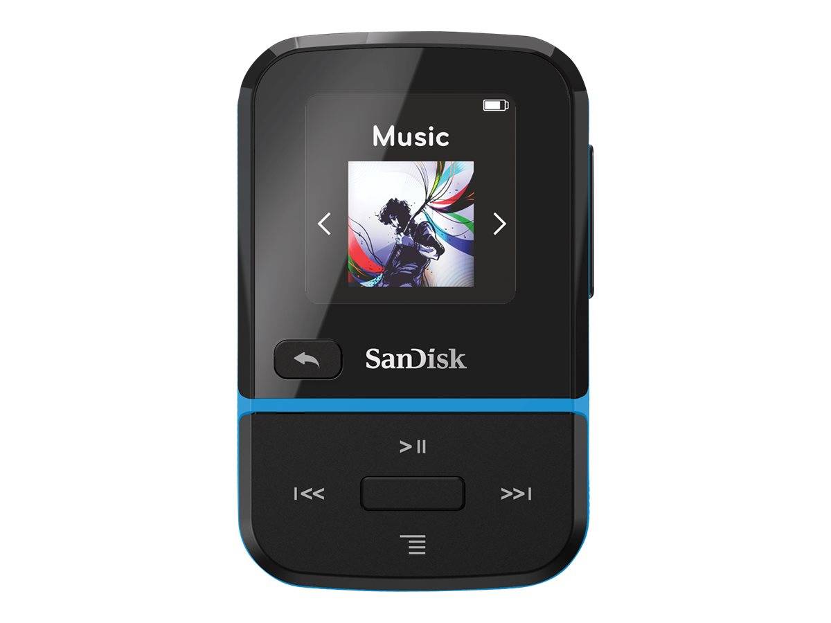 SanDisk Clip Sport Go MP3-speler 32 GB Blauw Met bevestigingsclip, FM-radio, Spraakopname-4