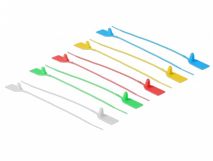 Tie-wraps 250 x 2,7mm / diverse kleuren - met label (10 stuks)-7