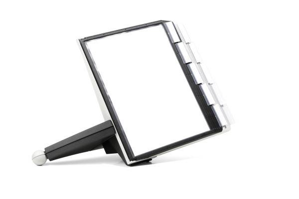 Tafelstandaard kunststof zwart/grijs 10 zichtpanelen DIN A4 met profielframe DUR-9