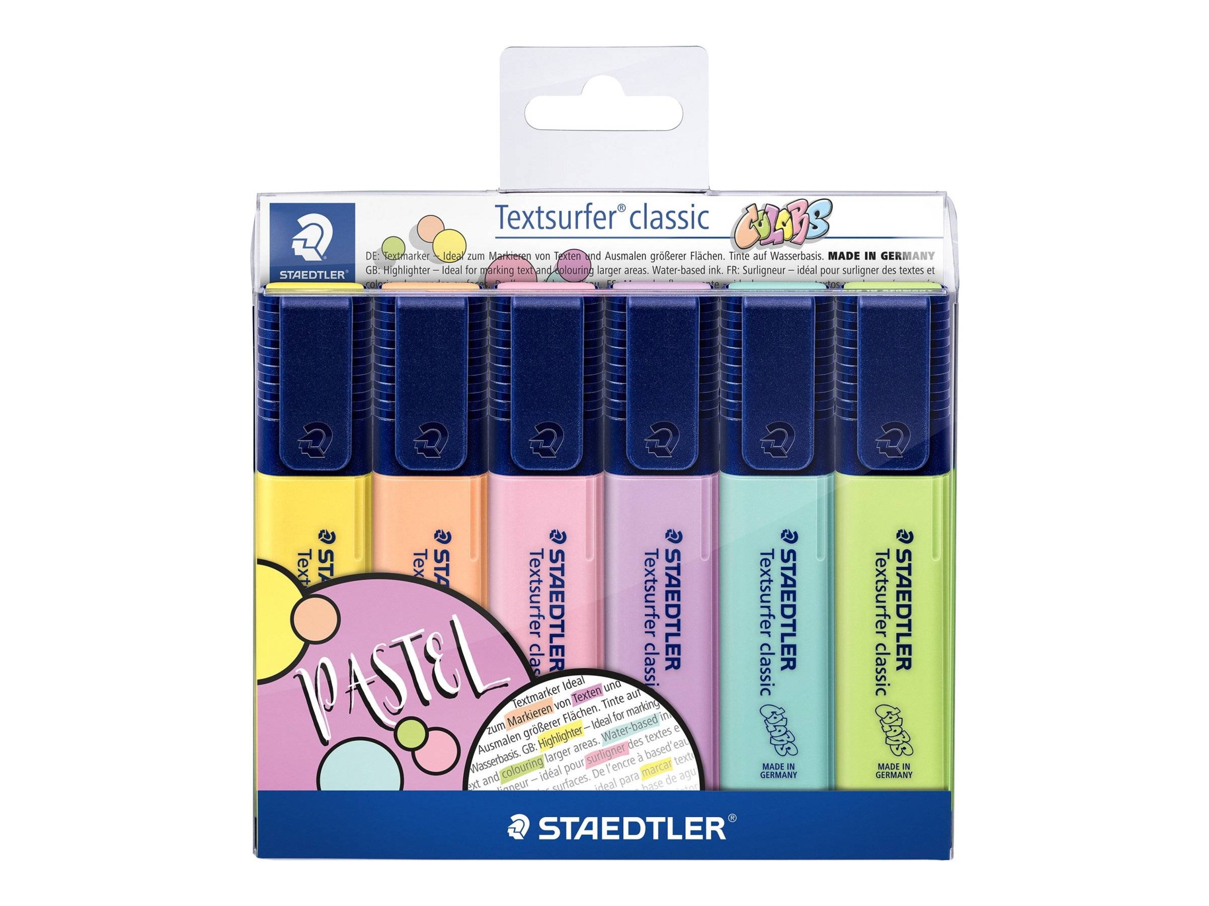 Markeerstift Staedtler 364 Textsurfer pastel set à 6 stuks assorti-0