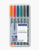 STAEDTLER foliepen Lumocolor F non-perm 6 stuks-3