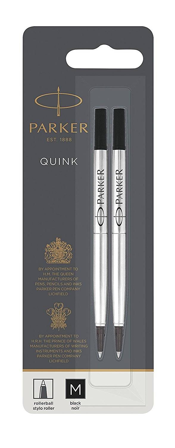 PARKER rollerballvulling 2 stuks M zwart blister-2