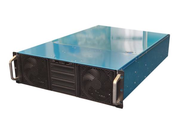 RealPower 106155 19 inch 1 x 19inch-industriële behuizing  3 HE    Zwart