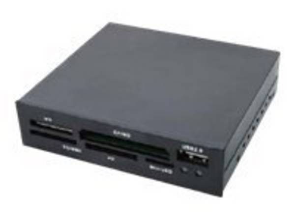 LogiLink-kaartlezer 8,9 cm (3,5") USB, intern aan de voorzijde